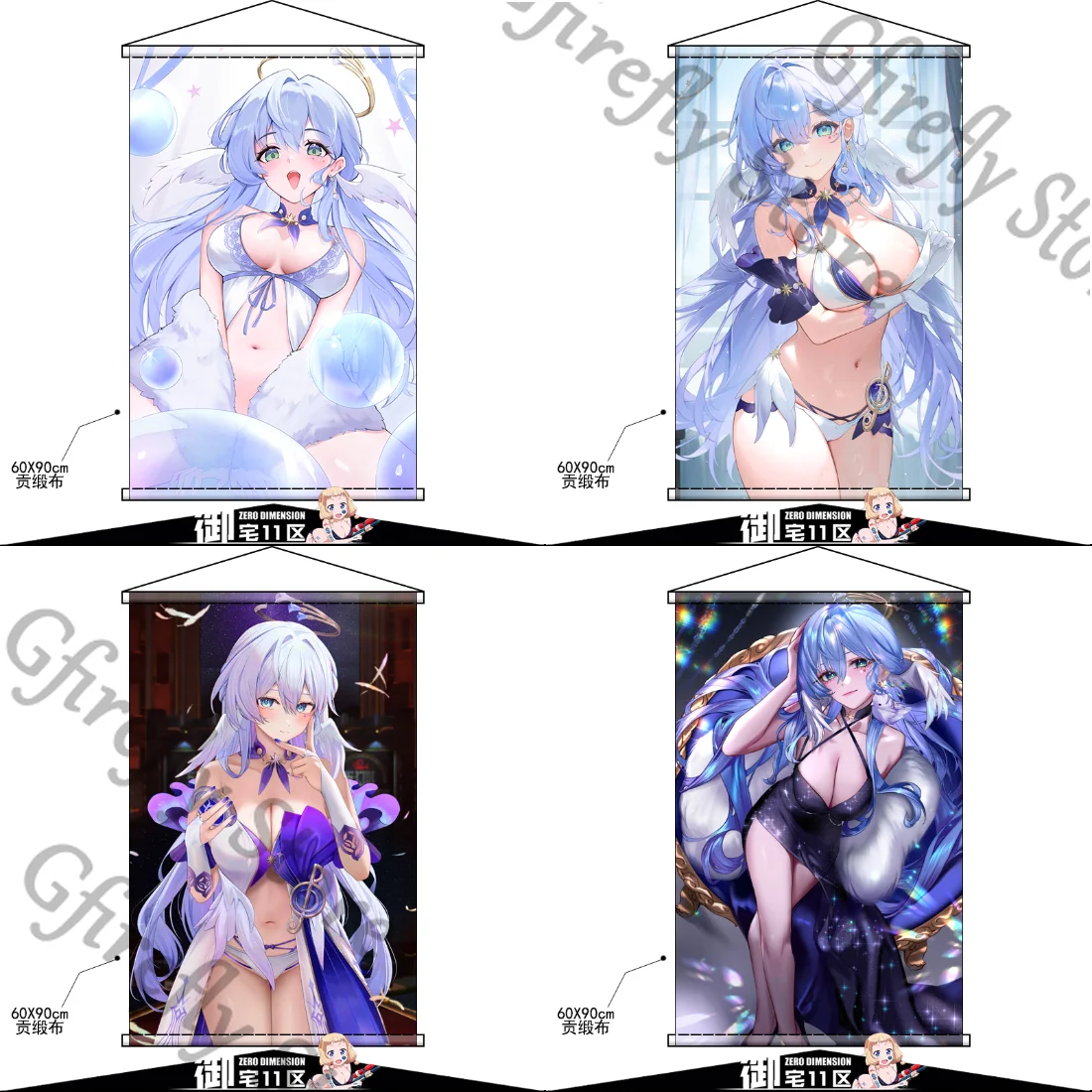 

Hang A Picture Honkai: Star Rail Hanging Scroll Decorate Wall Painting Mural Anime Poster Wallpaper Placard Robin Gift