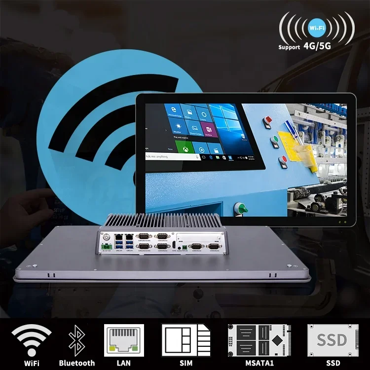 China Manufacture Qiyang Linux Single Board Embedded Fanless All In On Touch Panel Pc Industrial Tablet Compute IP65/IP66/IP67