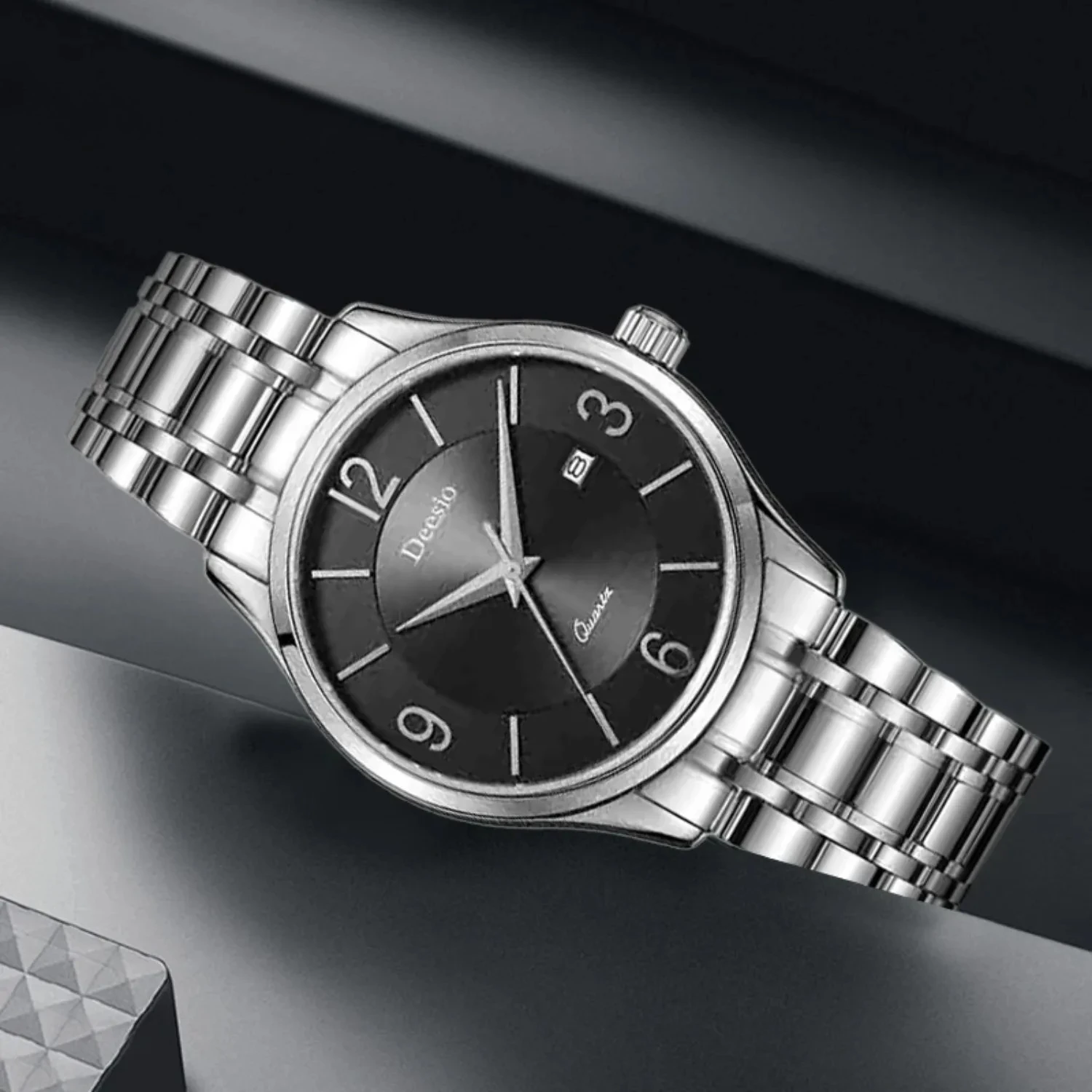 Deesio N30 Quartz Watch Classics Fashion Bussiness Wristwatch Men Waterproof Steel Band Calendar Watches for Wrist Luxury Clock