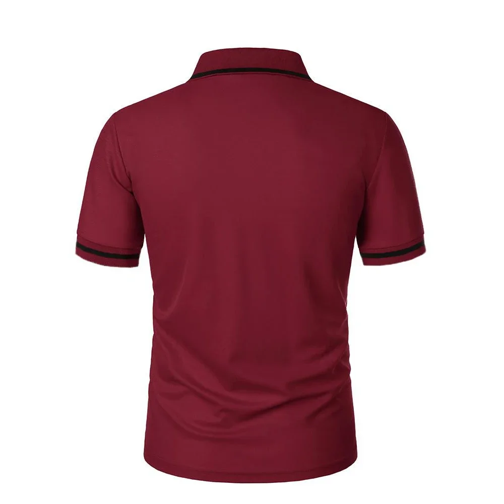 Herren Sommer Neues Modisches Kurzarm-Poloshirt, Lockeres Lässiges Poloshirt mit Tasche, Atmungsaktives Männer-Oberteil – Detail 24