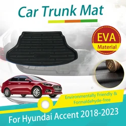 Car Rear Trunk Mats For Hyundai Accent Solaris Verna Sedan HC 2018~2023 Waterproof Pads Boot Rug Suitcase Cover Auto Accessories