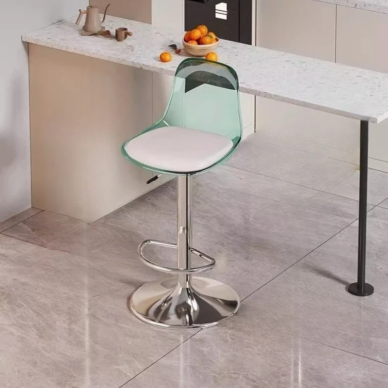 

luxury high Bar chair home backrest Interior adjustable bar stool front desk ergonomic taburetes altos de cocina Furniture