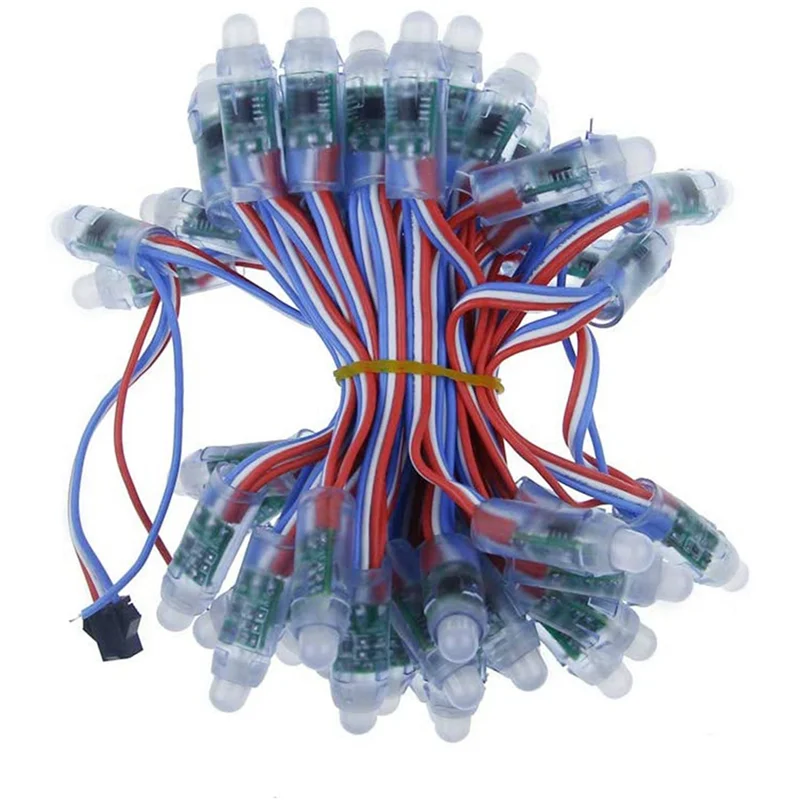 200 قطعة WS2811 RGB LED بكسل ضوء قابل للعنونة بشكل فردي 12 مللي متر منتشر رقمي كامل اللون LED بكسل مصباح وحدة DC12V-New