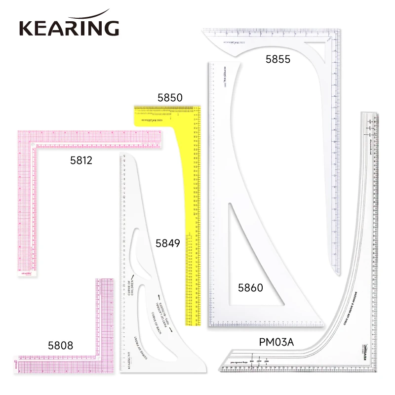 Kearing Straight Rulers  Measure Template Drawing Patchwork Fabric Cutting Sewing Quilting Tailor Accessories