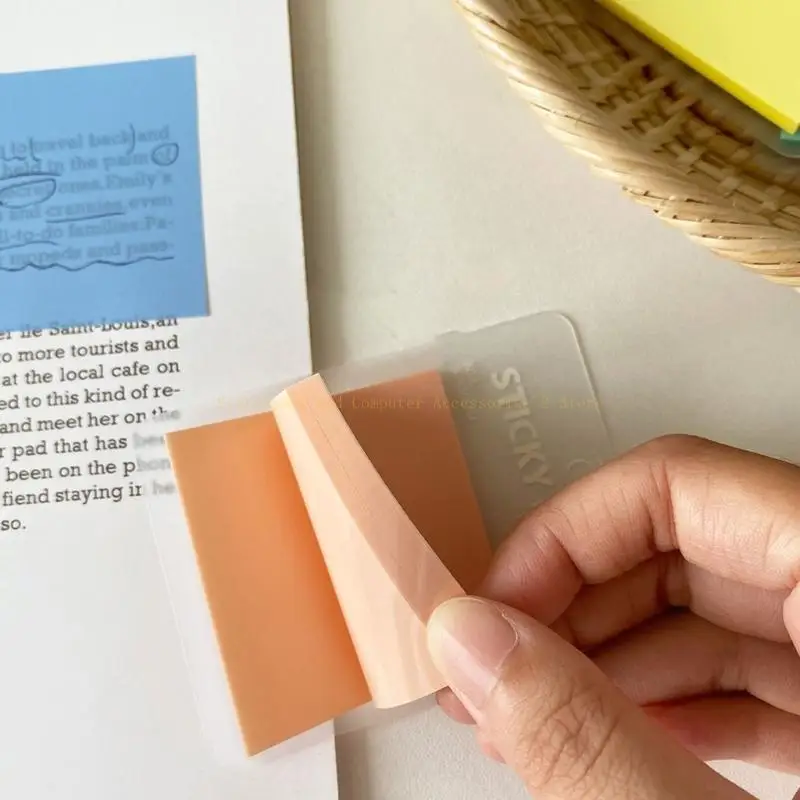 5x Waterproof Sticky Notes Pads See-Through Sticky Notes Translucent Notes Pads