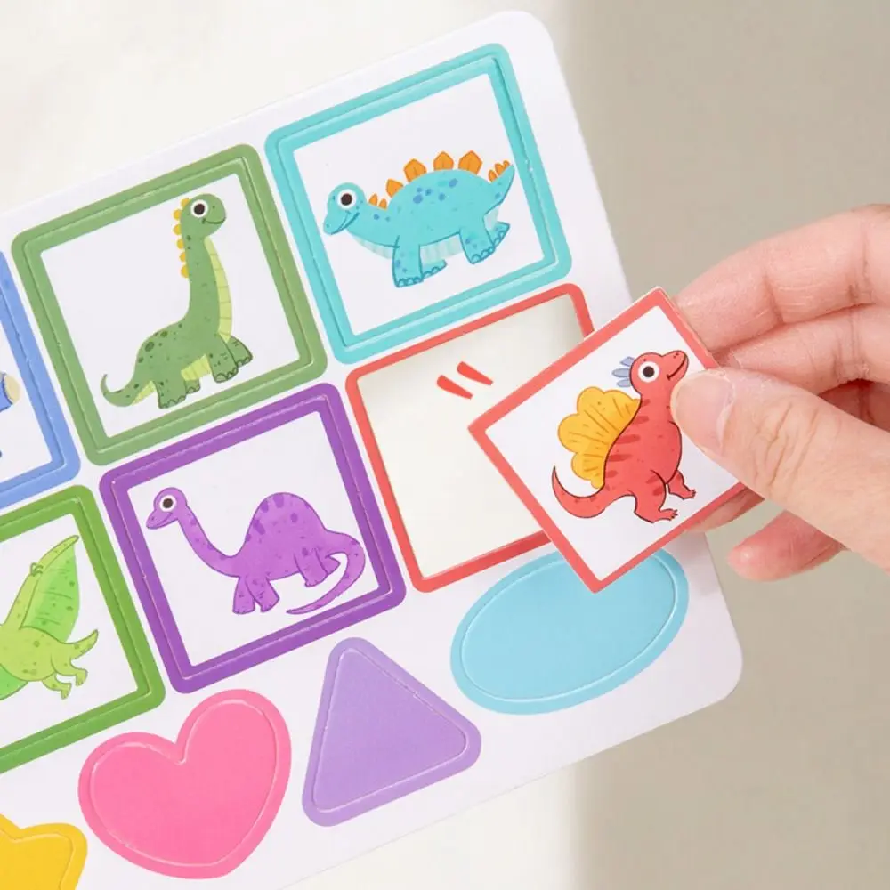 Herhaald plakken Montessori Rustig druk boek Kleurclassificatie Onderwijs Cognitie DIY Plakken Materiaal Kit Papier Cartoon