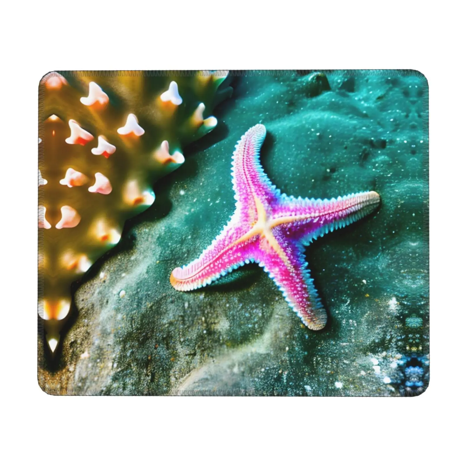 Gorąco sprzedające się kwadratowe podkładki pod mysz z nadrukiem Cute Sea Starfish Wygodna podkładka pod mysz do gier Podkładka pod mysz Maty pod klawiaturę Podkładka na biurko 22x18cm