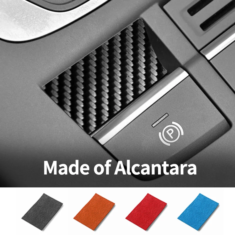 لأودي 8 فولت A3 S3 (2014-2019) الرياضة سيارة فرملة اليد زر مقبض الكسوة ألياف الكربون ملصق المضادة للخدش الداخلية ضبط الملحقات