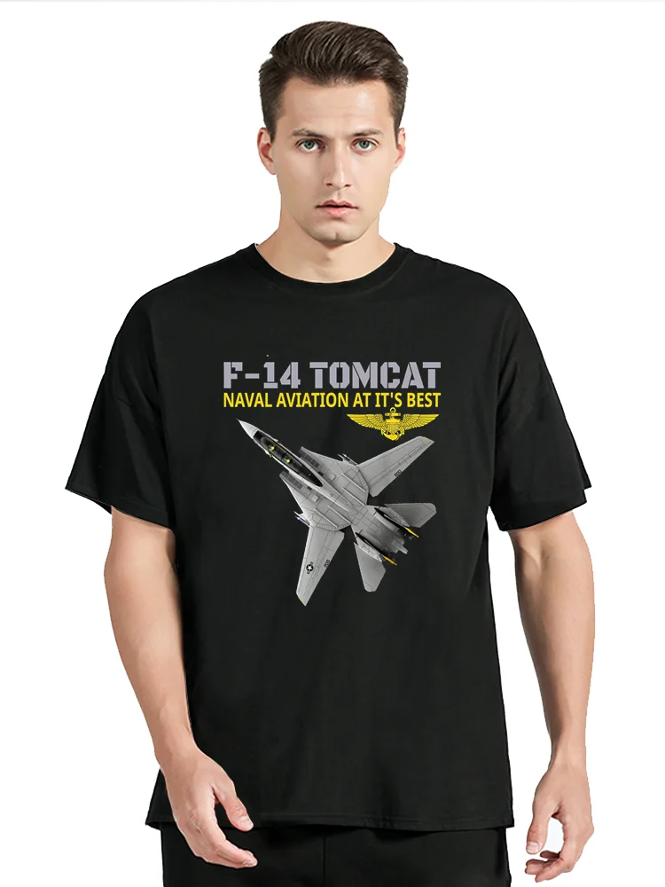 The F-14 Tomcat In Action Naval Aviation At Its Best Men T-Shirt Casual Cotton T Shirt Clothing Oversized Tshirt Tops