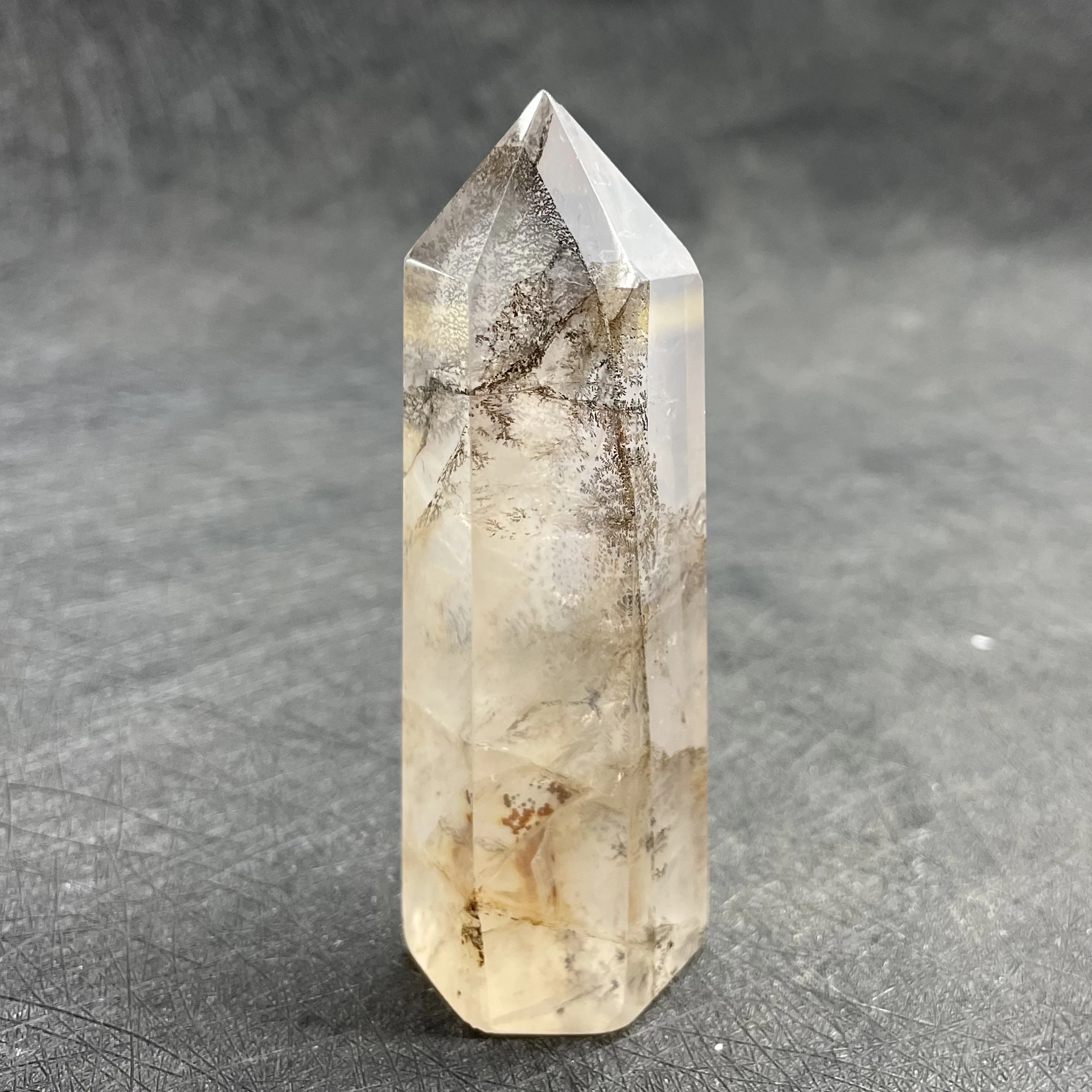 117g Natural Crystal Tower Clear Quartz Tree Wand Quartz Point Decor Polished White Crystal Obelisk Healing Gift Reiki W37