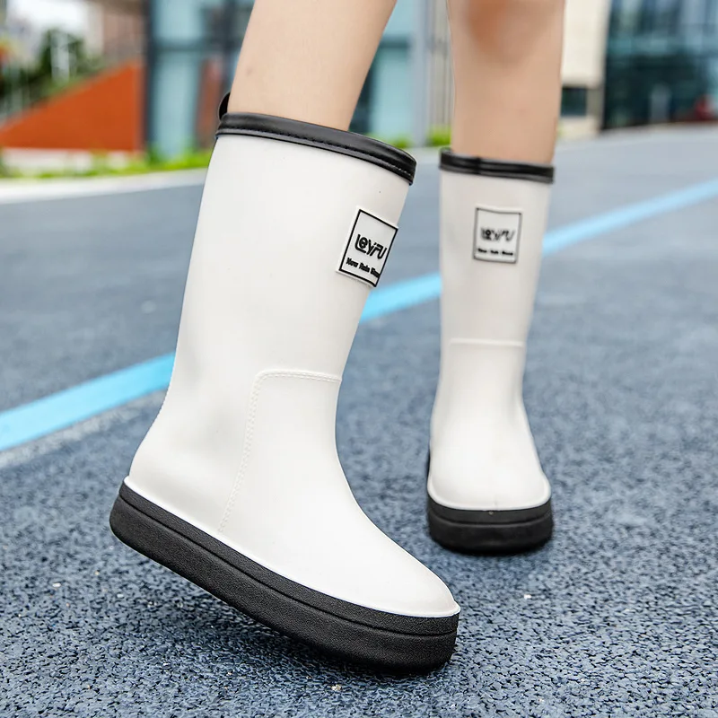 Bottes de pluie pour femmes, tendance été, antidérapantes, chaussures de pluie souples, pêche en ple
