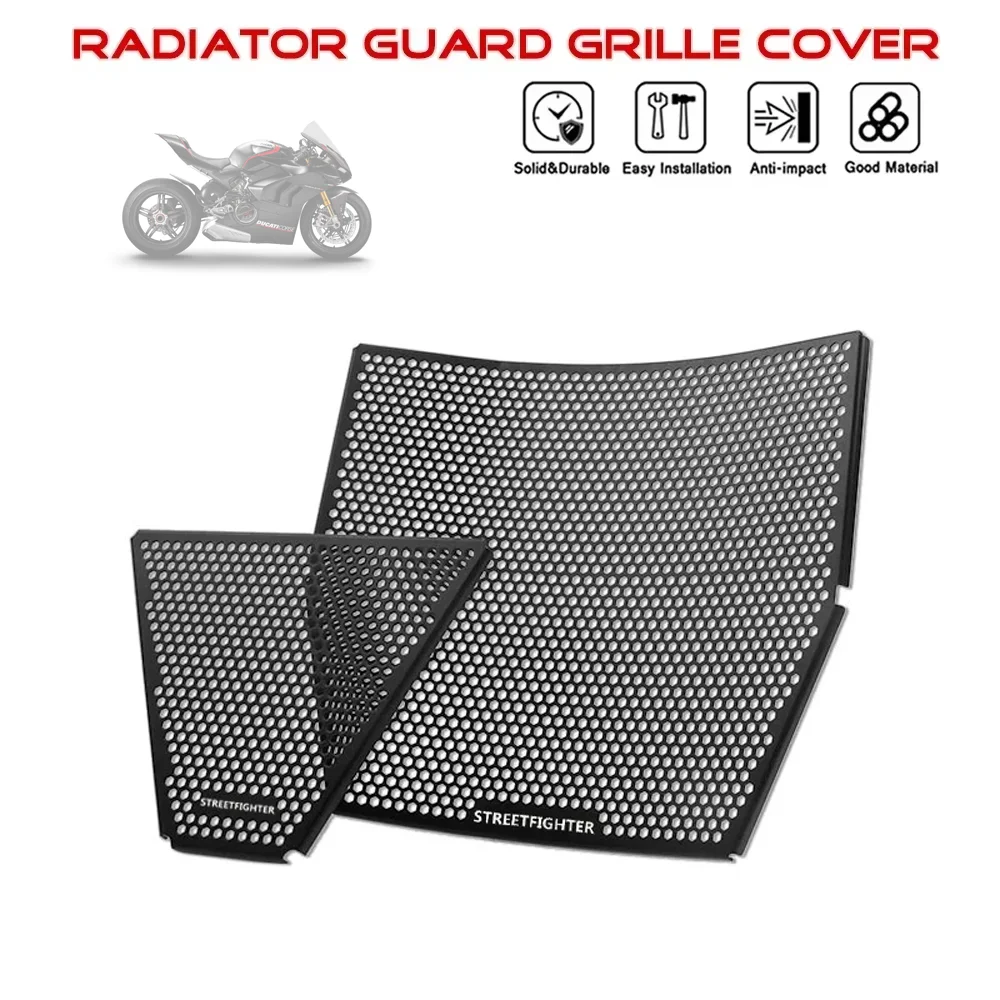 For DUCATI Panigale V4 V4S 2018-2023 Streetfighter V4 Motorcycle Aluminum Radiator Guard Grille Cover Protector Protective Grill