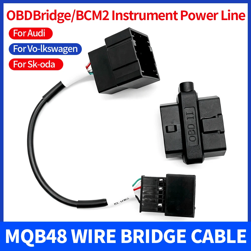 MQB48 Smart Short Circuit Cable For V-W SKO-DA SE-AT For Au-di MQB OBD Bridge BCM2 Cluster Power Cable OBD2 Adapter