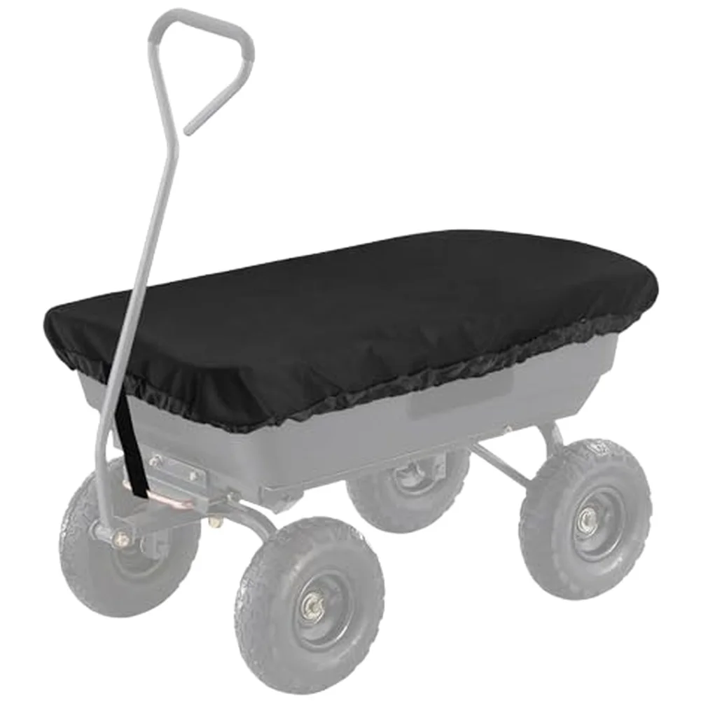 Garden Dump Cart Cover Waterproof 59x37 Nylon Fabric Dustproof Adjustable Drawstring Suitable for Wagons Garden