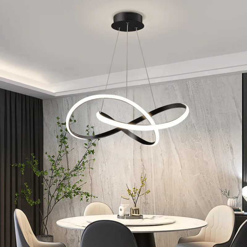 Nordic Dining Room LED Pendant Lamp Personality Creativity Clover Restaurant Chandelier Simple Restaurant Hotel Art Bar Lighting