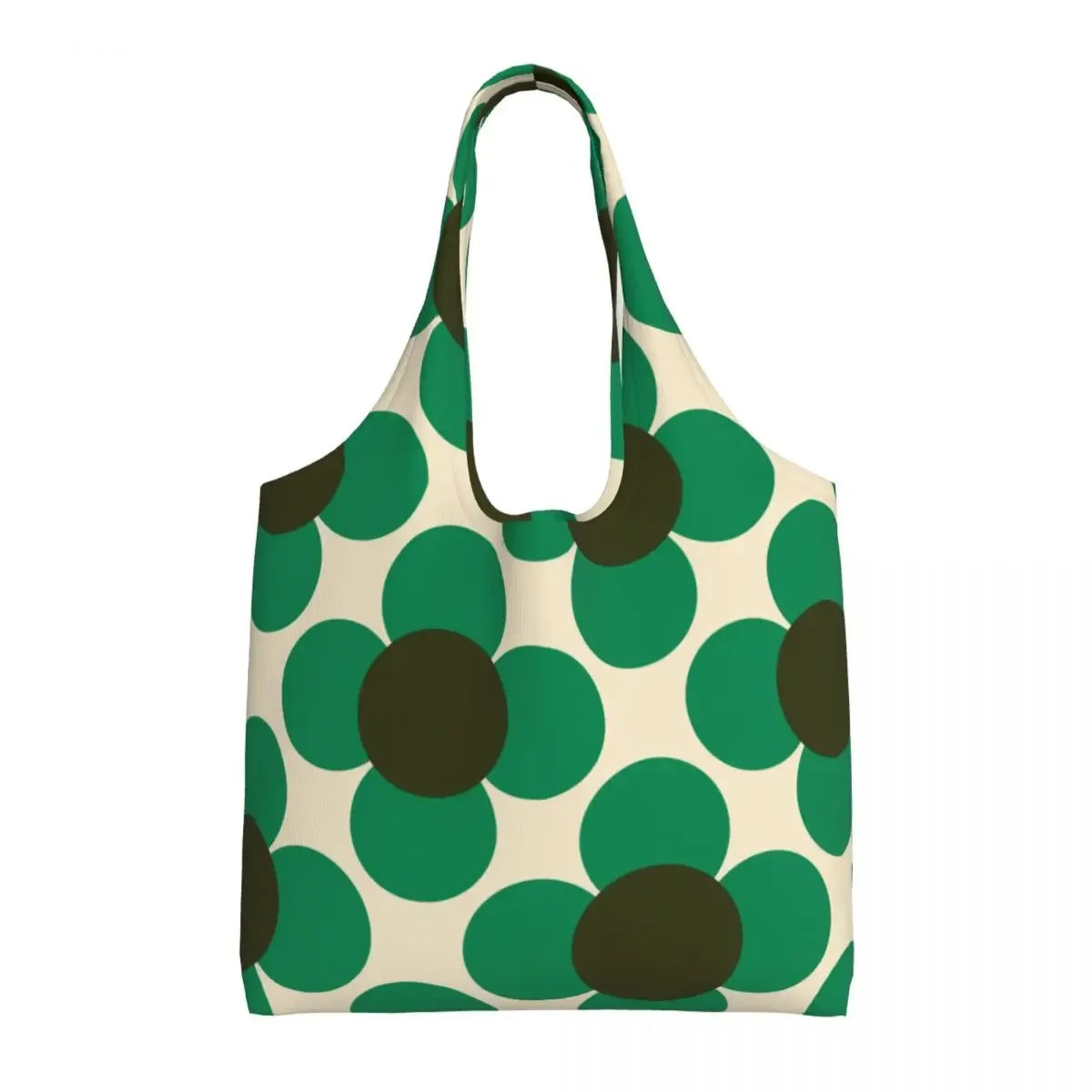 Custom Print Flower Emerald Orla Kiely Shopping Bag Women Canvas Shoulder Tote Bag Durable Groceries Shopper Bags Handbag Gift