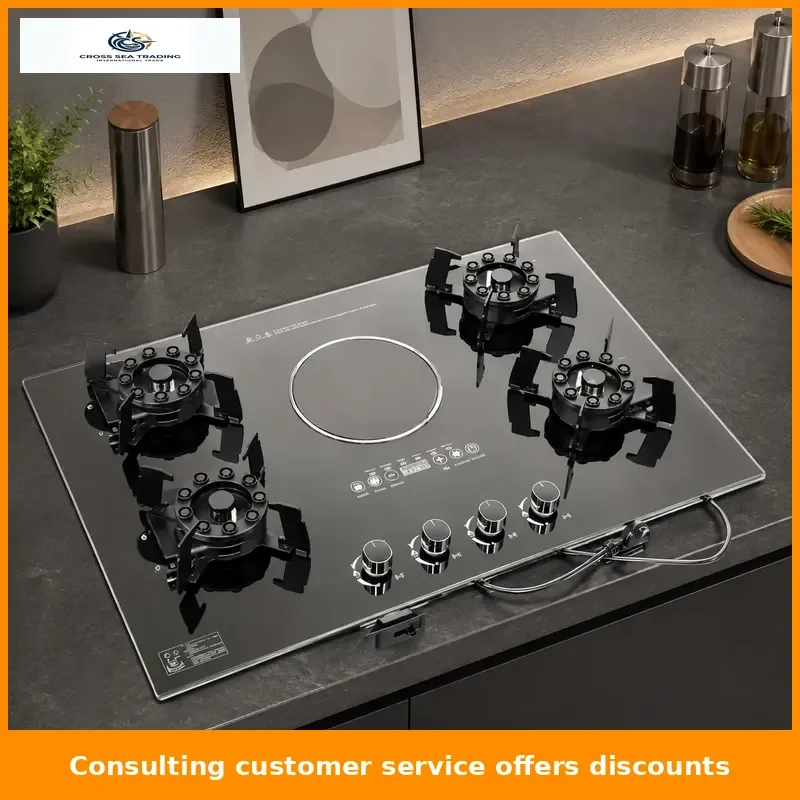 

Built-In 5 Burner Gas and Electric Cooktop for Household Use Hob Stove for Industrial and Residential Use