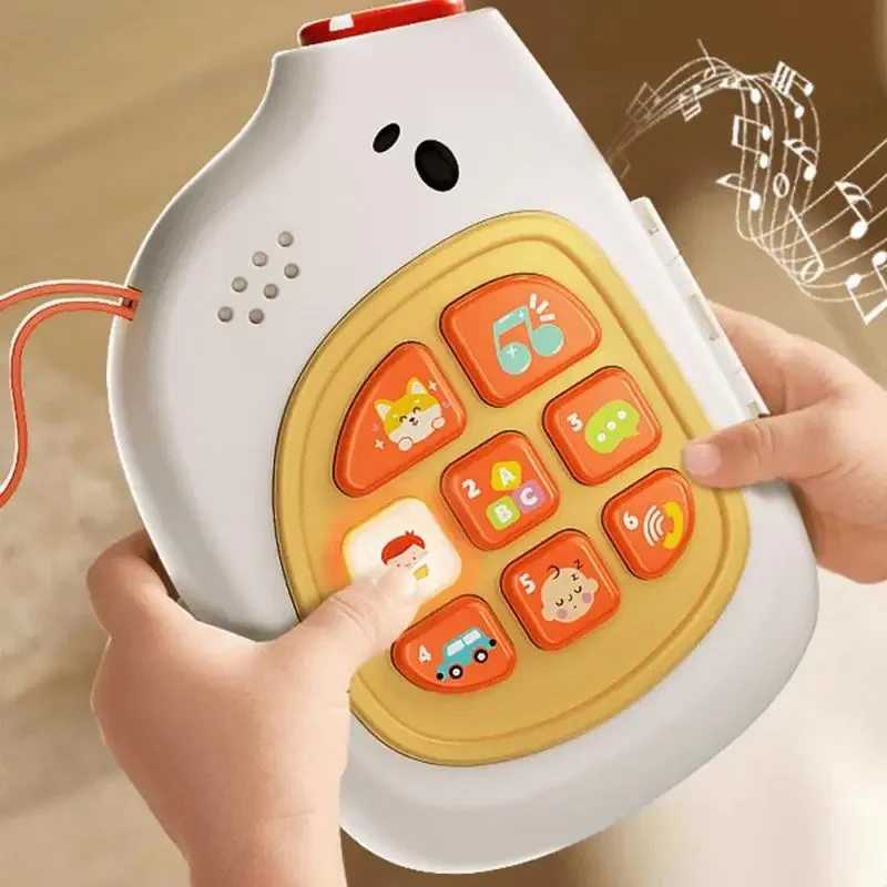 Jouets de téléphone portable éléphant 2 en 1, avec musique, planche occupée, jouet sensoriel Montessori, Machine d'histoire amusante, jouets éducatifs pour enfants, cadeau