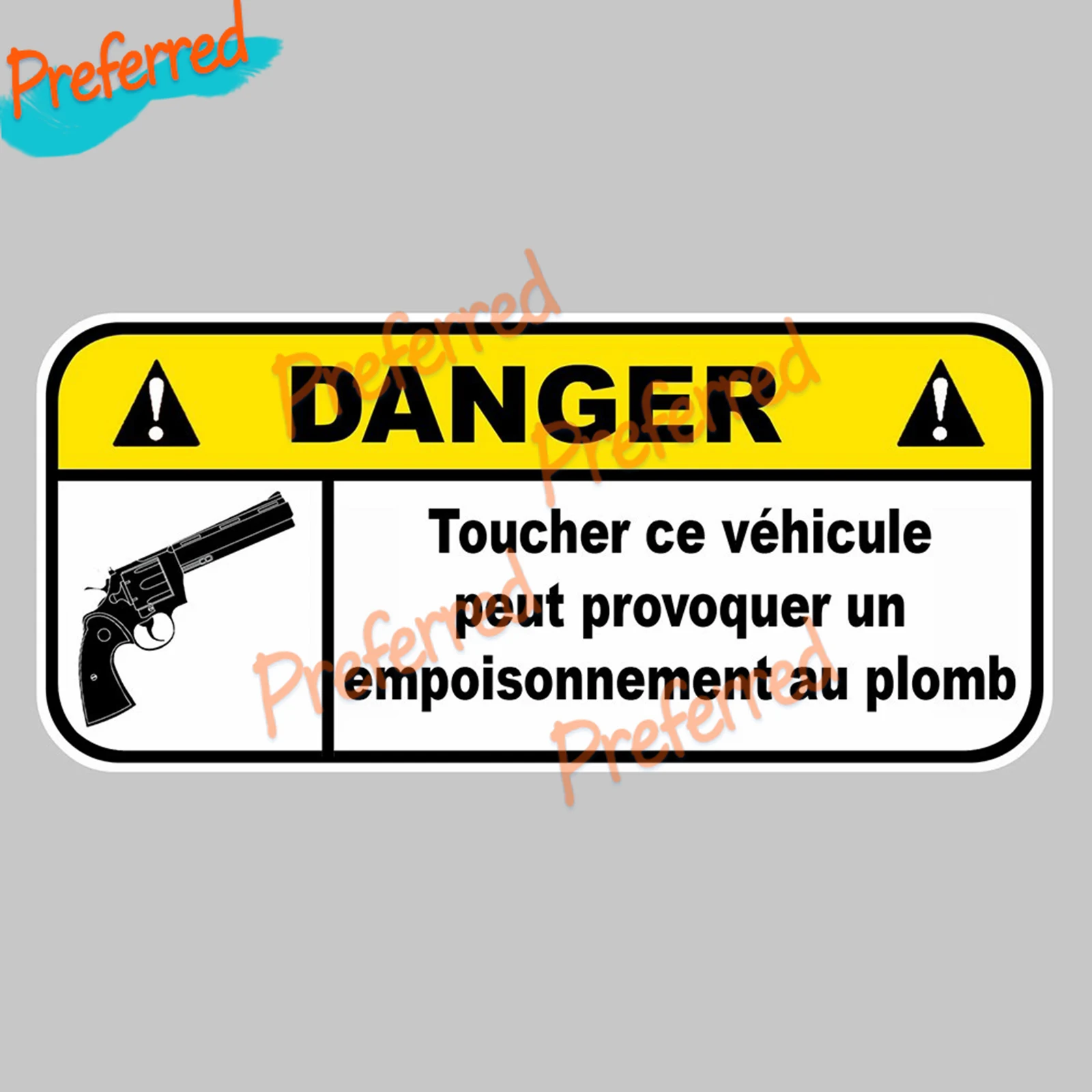 خطر لا يلمس الرصاص كولت JDM الفكاهة سيارة دراجة نارية ملصق 12cmX5.5cm (2) #2