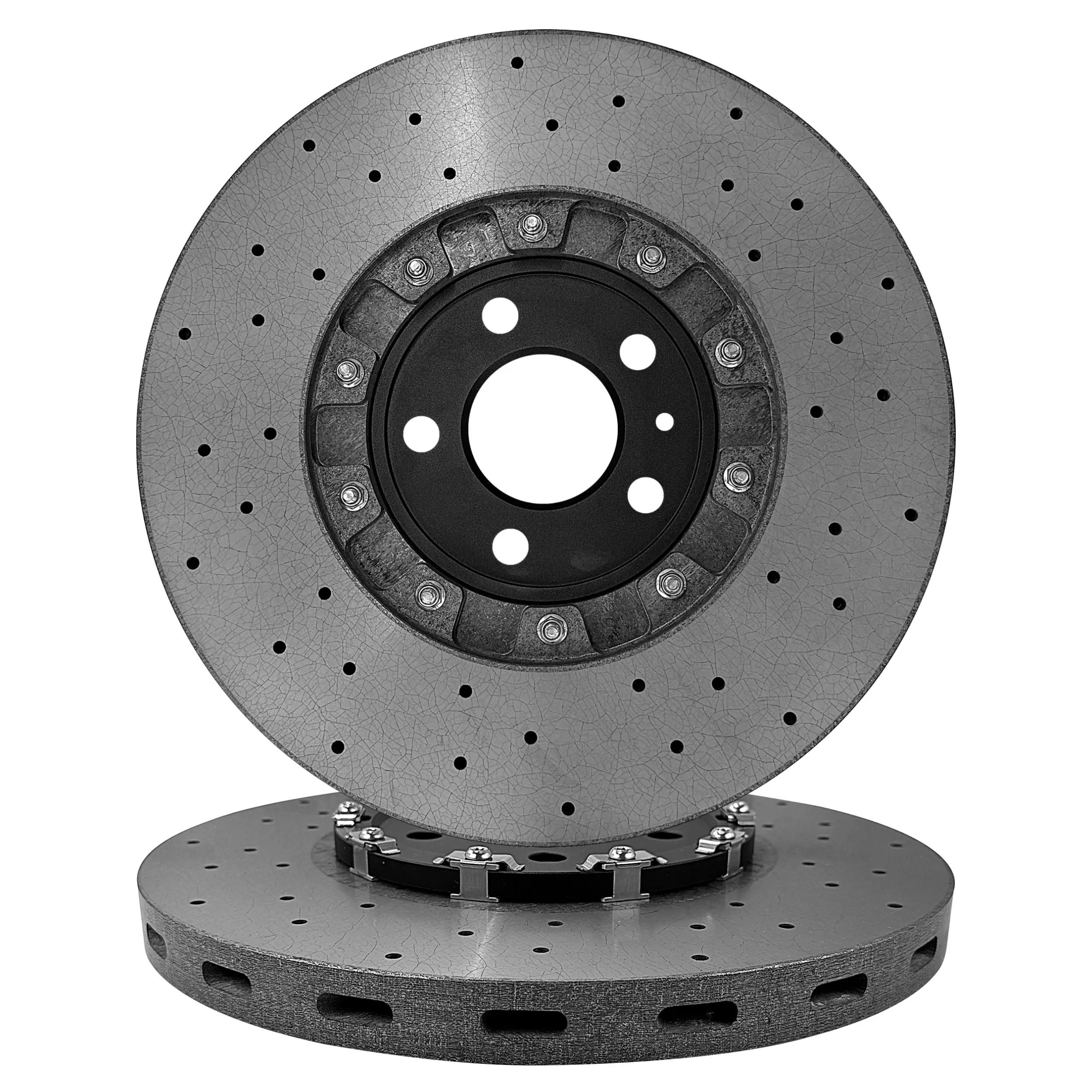 4M0615601P Rear 350MM 28MM CCB Brake Rotors Carbon Ceramic Disc For Audi