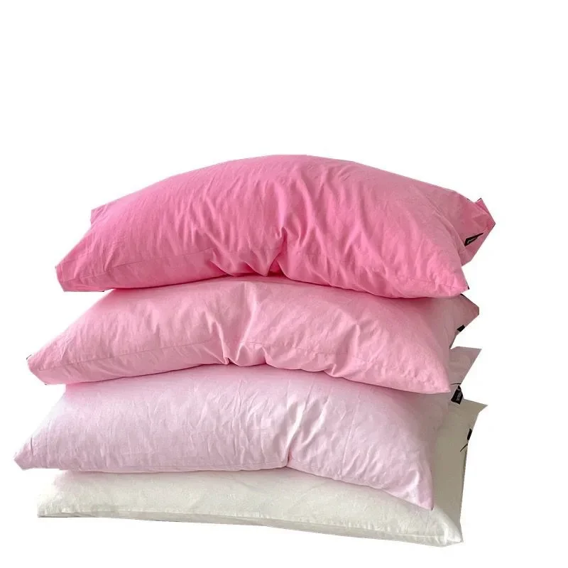 

48*74cm Pillowcase Solid Color 100% Cotton Washed Versatile Home Decor Pillowcase Dropshipping