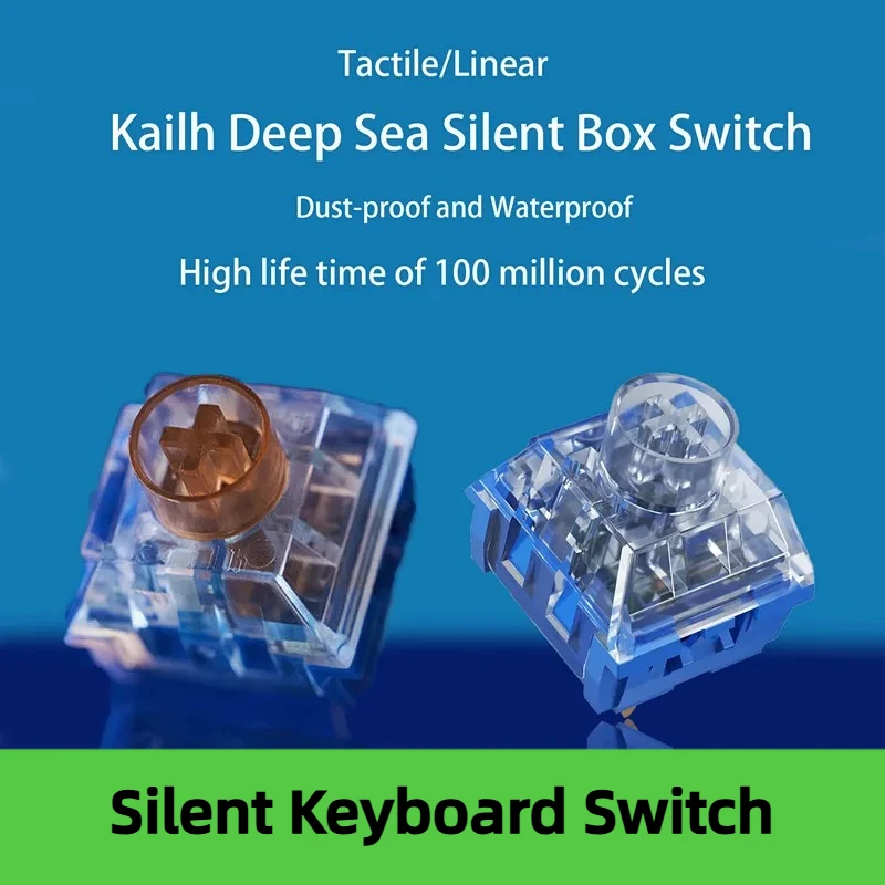 

Механические переключатели Kailh Deep Sea Silent Pro: тактильные Whale 60г, линейные Lonely Island 45г, RGB, 5-контактные для кастомных клавиатур