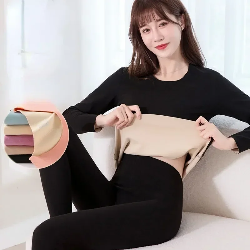 

Thickening Autumn Women Thermal Johns Long Plus Winter Velvet Pants Clothes Underwear Suit Heat