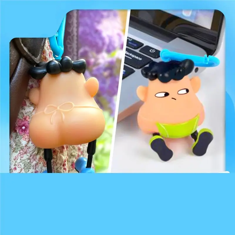 B78B-Relaxation Keychain Stress Relief Blackhead Picking Fun Quirky Jewelry Accessory Busting Pendant 1