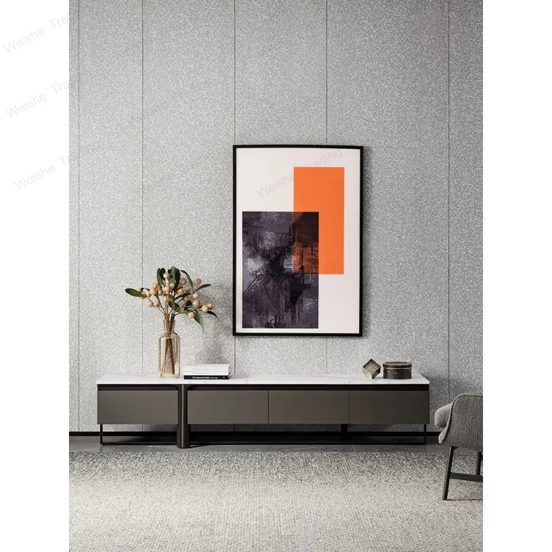 Italian minimalist living room TV cabinet Nordic modern minimalist marble base cabinet