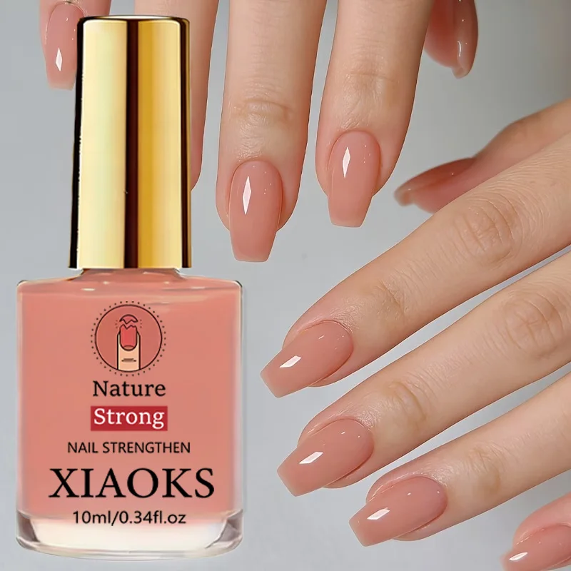Óleo Fortalecedor de Unhas Cremoso de Pêssego, Secagem Rápida Natural, Não Requer Cozimento, Brilho Duradouro para Unhas, Protege Unhas Finas e Sensíveis
