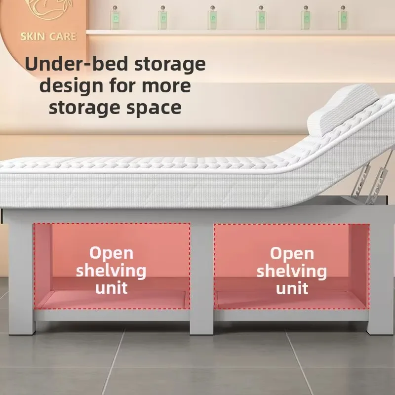 سرير تدليك من الخشب الصلب، طاولة علاج احترافية لصالونات التجميل، أريكة تدليك لعلاج العناية بالجسم بالوخز بالإبر