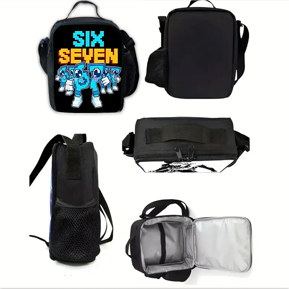 Mochila Escolar Infantil 67 Six Seven com Bolsas para Almoço, Bolsas para Lápis, Mochilas Escolares para Meninos e Meninas, Melhor Presente
