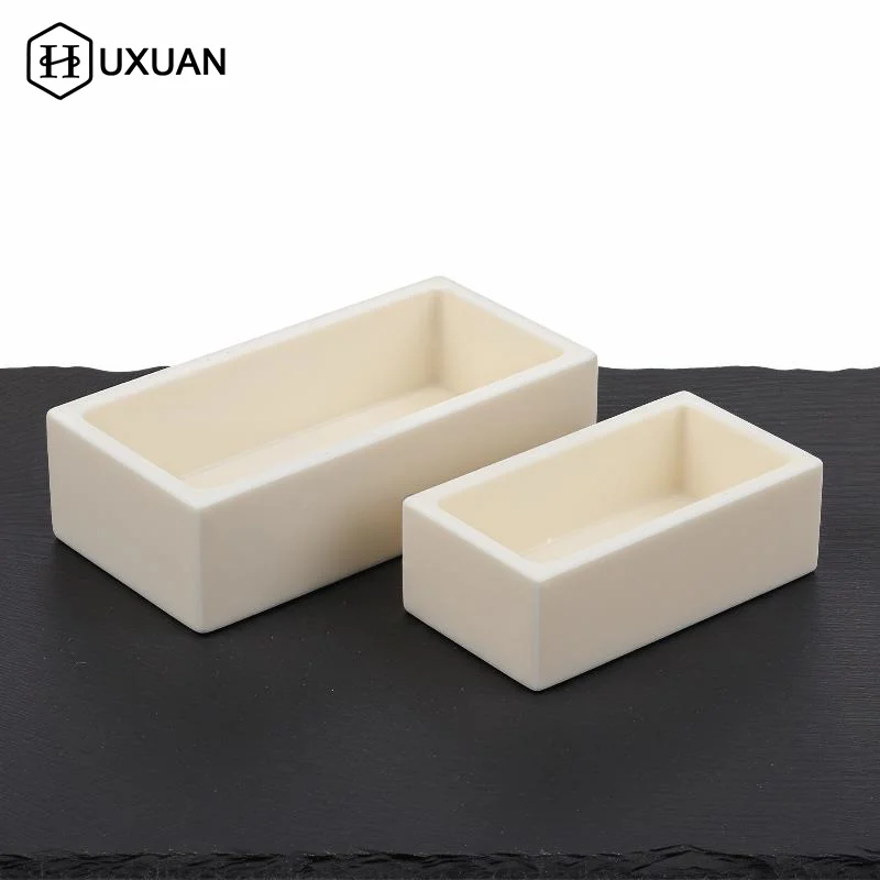 【W】1Pcs High Purity High Temperature Resistant Multiple Sizes Ceramic Crucible 99% Alumina Square Crucible For Laboratory