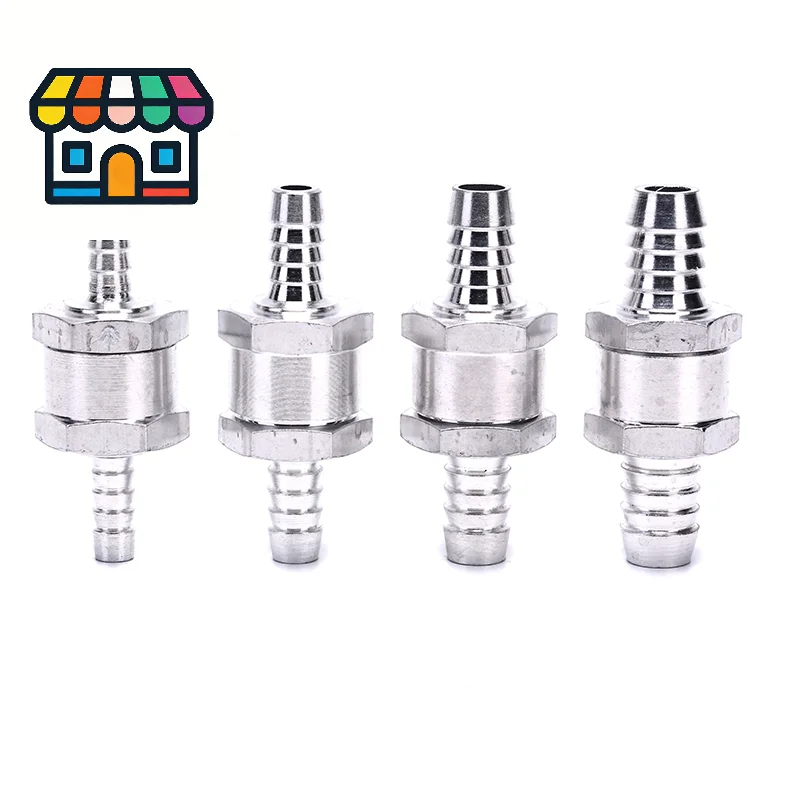 One Way 6/8/10/12mm 4 Size Aluminium Alloy Fuel Non Return Check Valve