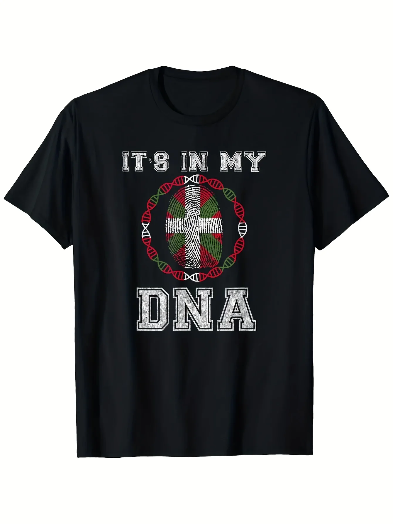 2026 Basque Country T-Shirt for Men, Featuring 'It'S in My DNA' - Made of Lightweight, Breathable, with a Relaxed Fit And Slight