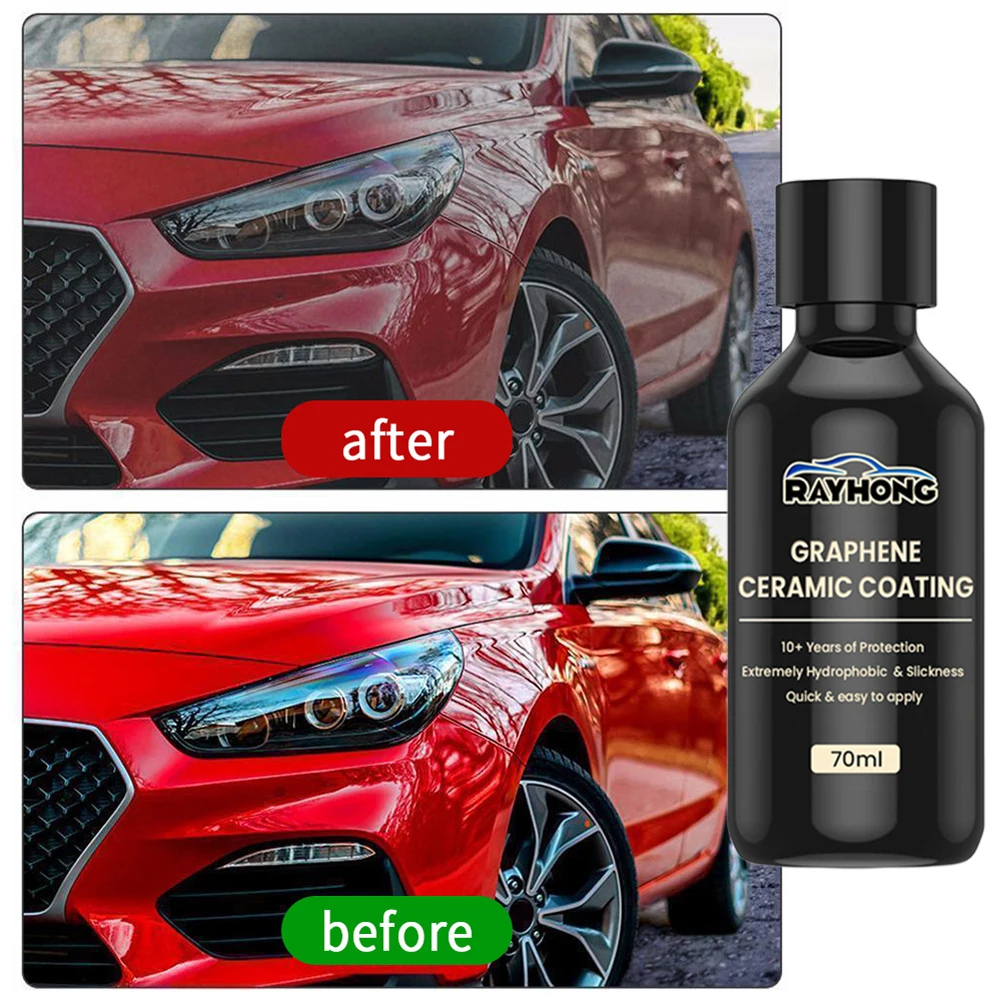 100ml Graphene Ceramic Coating UV Glow Car Paint Care Anti Scratch Hydrophobic Paint Protection Graphene Glass Plated Car Polish