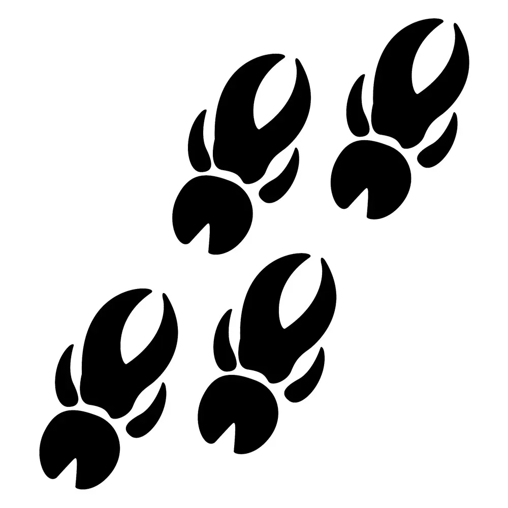 

15.1cmX16.5cm Animal Forest Deer Footprints Waterproof Silhouette Of Motorcycle Window Decoration Vinyl Car Stickers
