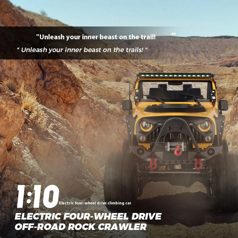 Genuine Wltoys 1:10 104026 Rc Car With Electric Winch Professional 4wd Off-Road Climbing Vehicle 2.4g Remote Control Crawler Toy