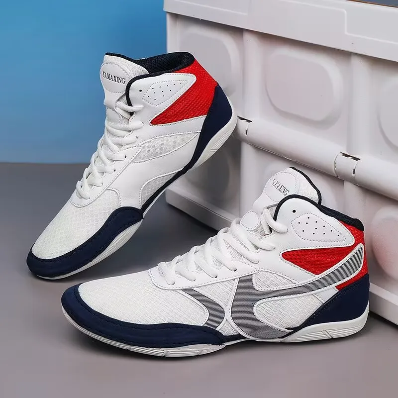 

Original Brand Wrestling Shoes Mesh Breathable Boxing Sneakers Good Quality Fighting Shoe High Top Gym Training Shoe For Men