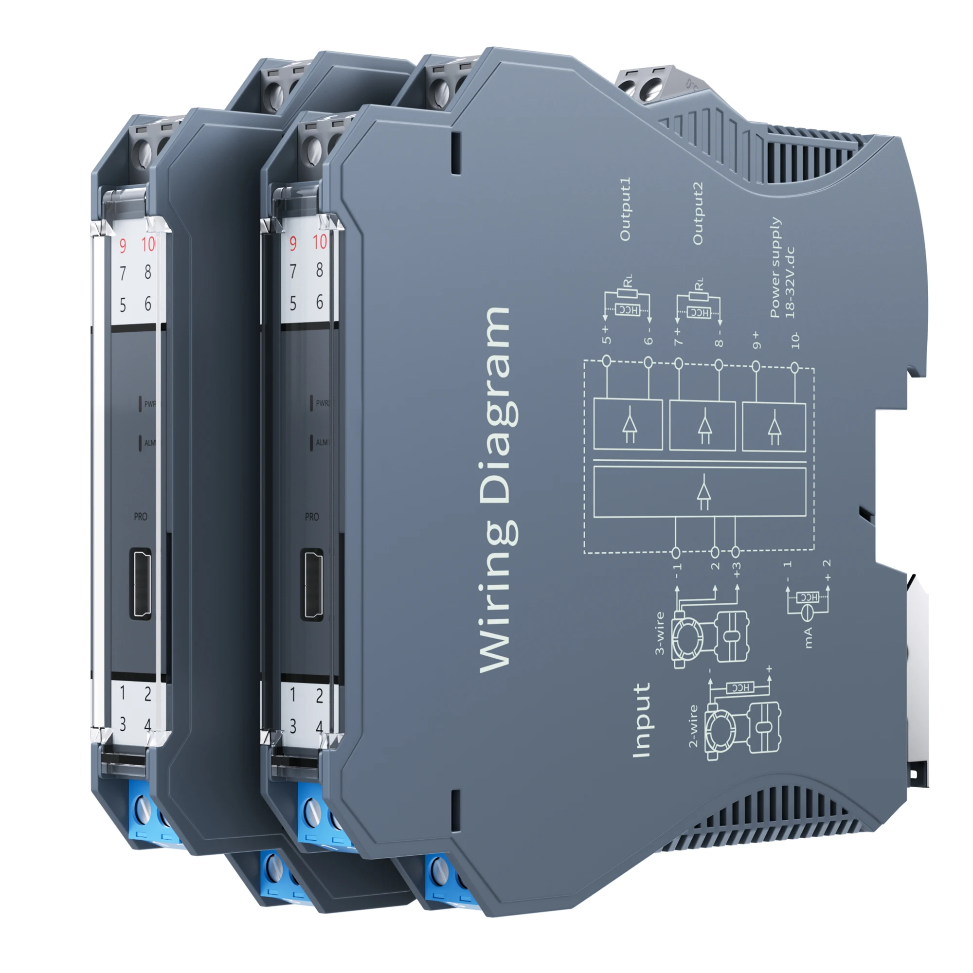 Intelligent Signal Converter 4-20mA 0-10V 0-5V Analog Signal Isolator 1 In 1 Out 1 In 2 Out Current Votlage Signal Converter