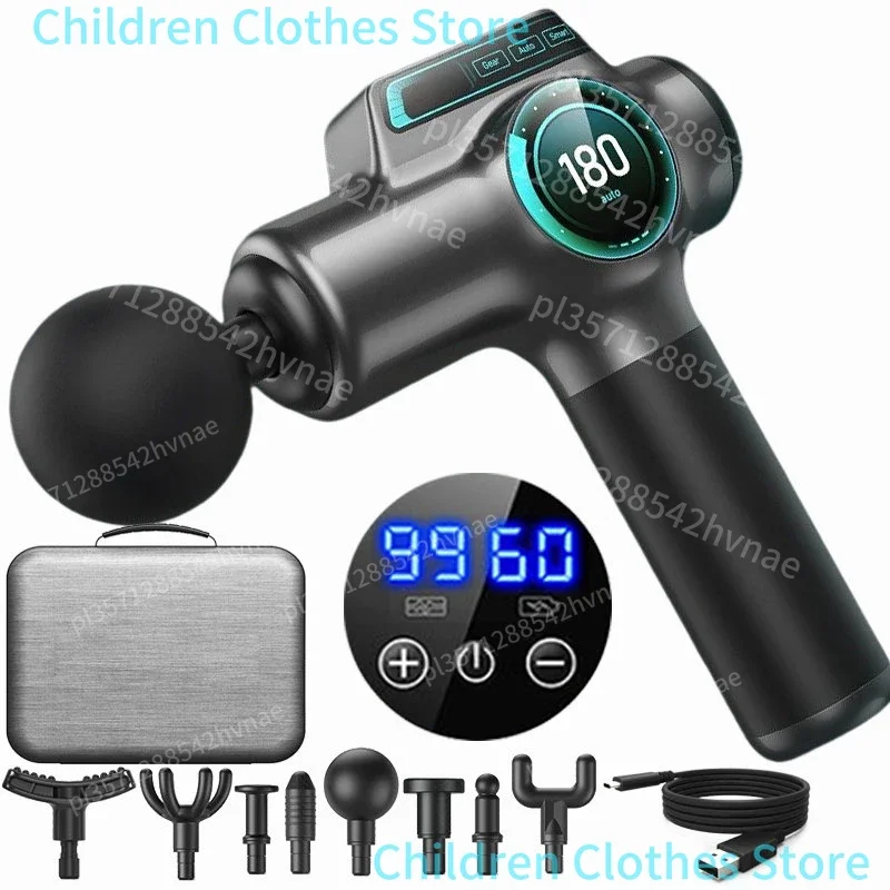 Pistola de masaje muscular profesional de 99 velocidades, masajeador para cuello y espalda, instrumento de masaje, equipo de Fitness
