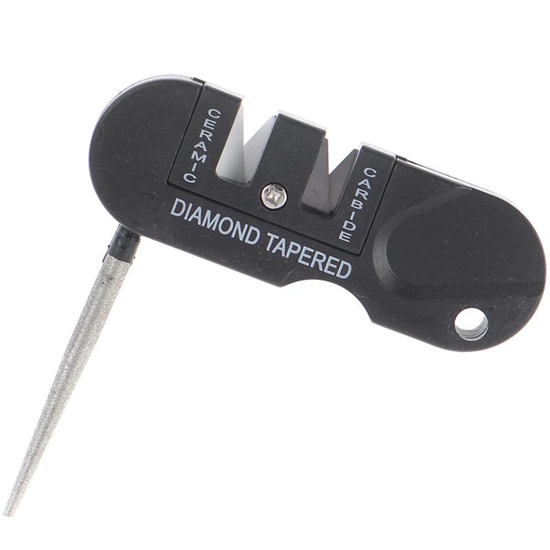 (BF06)Portable Knife Sharpener Multifunction Foldable Pocket Keychain Knife Sharpening Tool Outdoor Survival Hunting