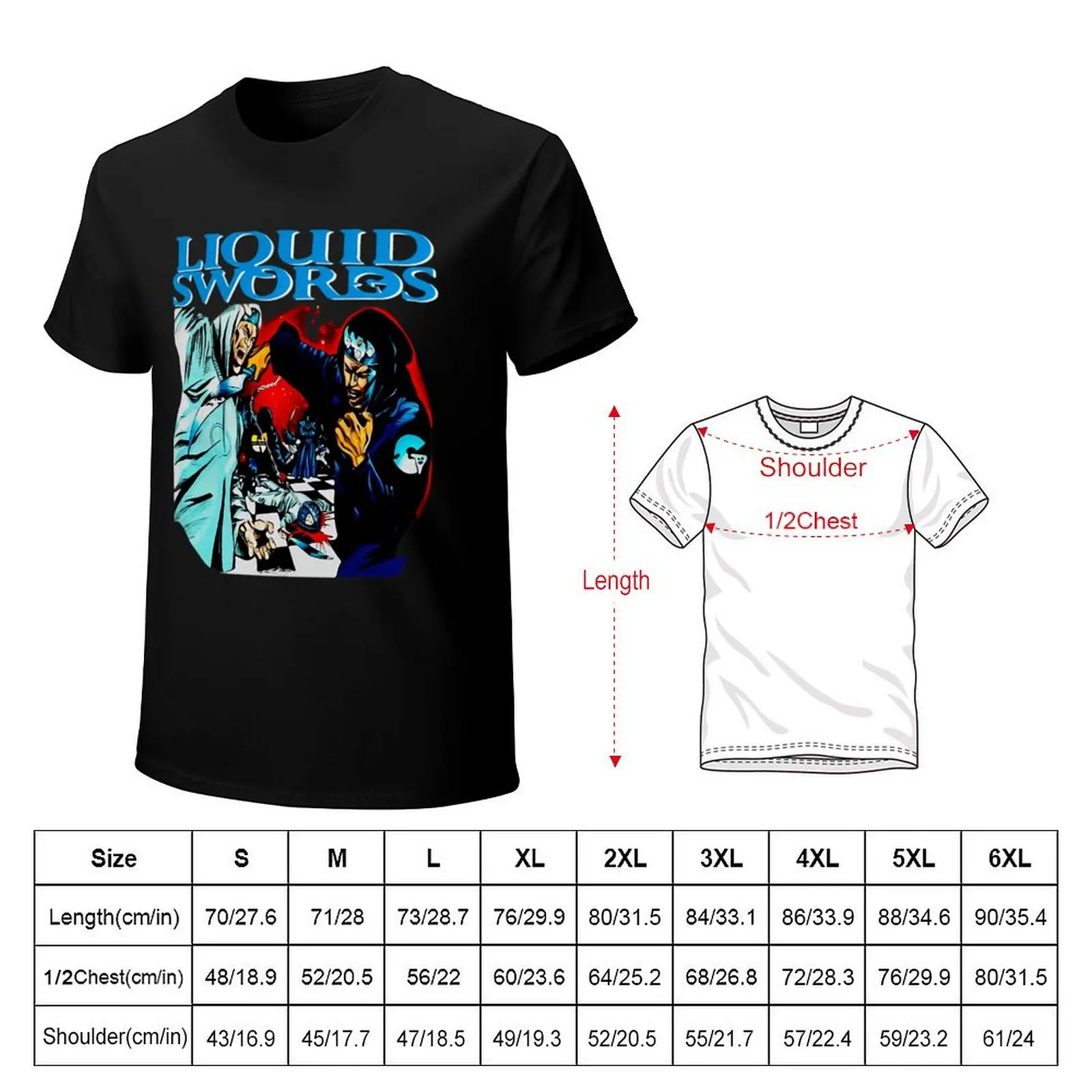 Liquid-Swords T-Shirt Casual Soft Cotton Short Sleeve Tee
