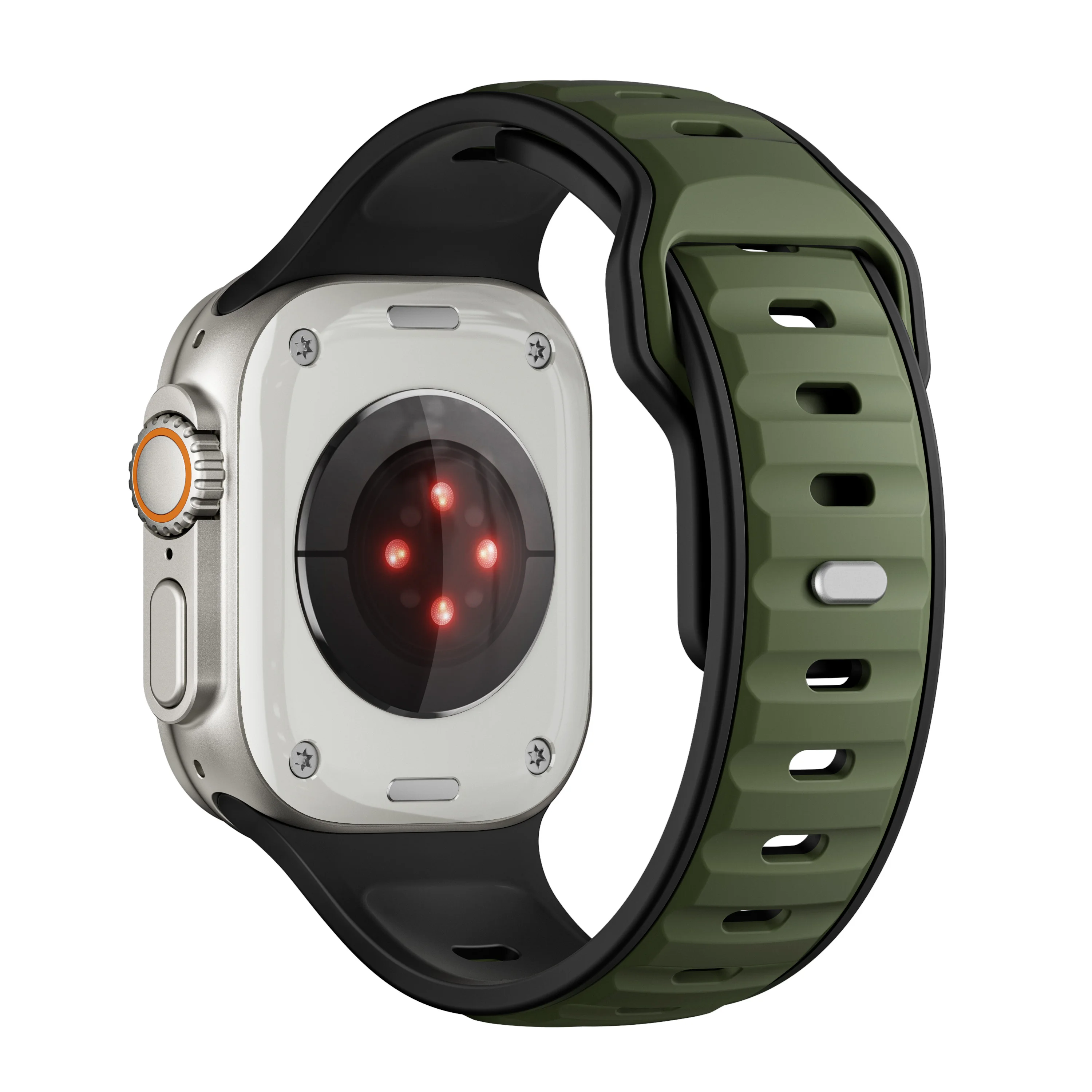 Two-color Silicone Strap For Apple watch bands 49mm 46mm 44mm 42mm 45mm Sports Bracelet correa IWatch 11 10 9 8 7 SE3 Ultra 3 2