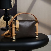 New Fashionable Leather Three-Color Series Soft Box Crossbody Bag Couple Style Printed Box Bag Stylish Single Shoulder Bag