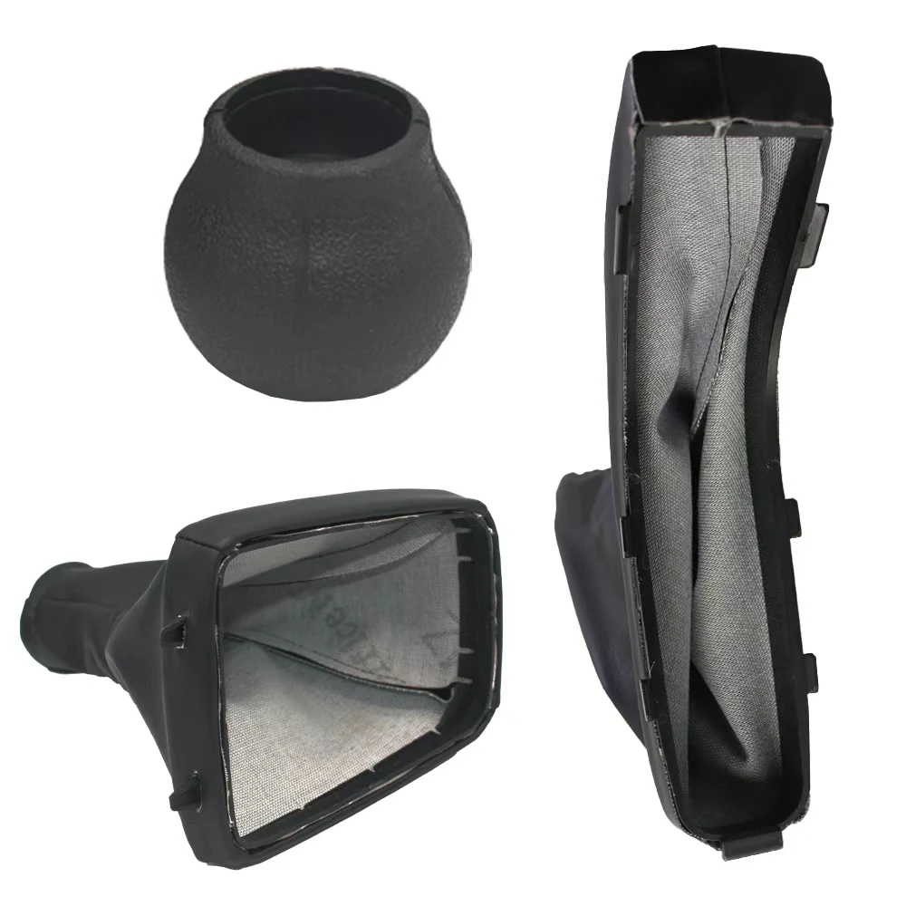 Gear Shift Knob Assembly With Handbrake Dust Cover For Opel For Astra II G 1998-2010 For Zafira A 1999-2006 Black PU Leather