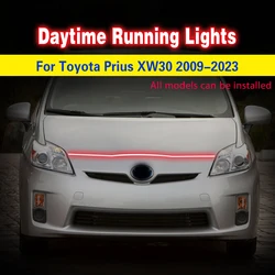 12V LED Front Fog Lamp DRL Daytime Running Lights Decorative Atmosphere Lamps Ambient Lights For Toyota Prius ZVW30 2009-2023