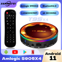 T95x4 Amlogic S905x4 Android 11 Smart TV Box 2.4G/5GWifi 6K Ultra HD Support for Google Netflix  BT4.0 Media Player Set Top Box