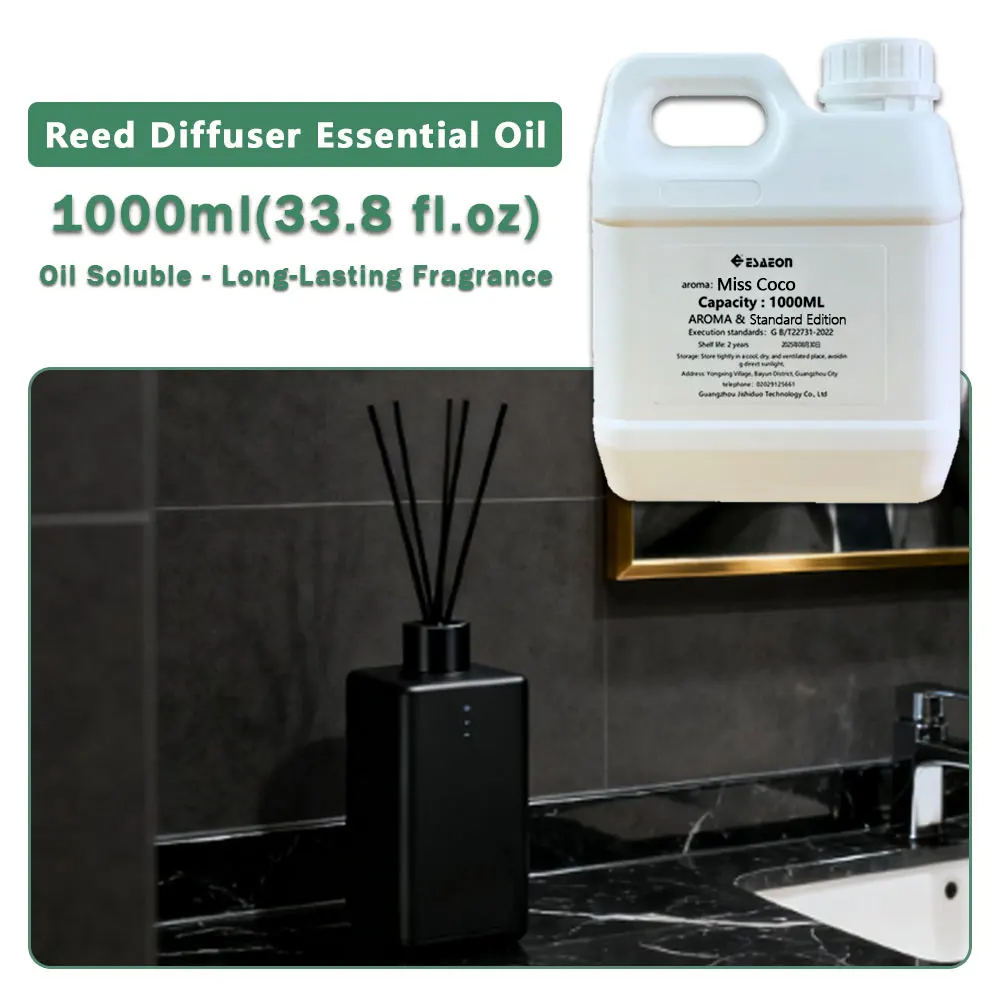 ESAEON Oily Aromatic Essential Oil, For Reed Diffusers & Flameless Aroma & Vine Diffuser, Miss Coco/Hilton - 1000ML (33.8 fl.oz)