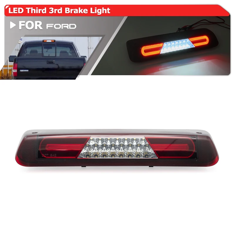 For Ford F-150 04-08 Lobo Explorer Sport Trac Led Third 3rd Brake Center High Mount Stop Lamp White Cargo Light Kit 4L3Z13A613A